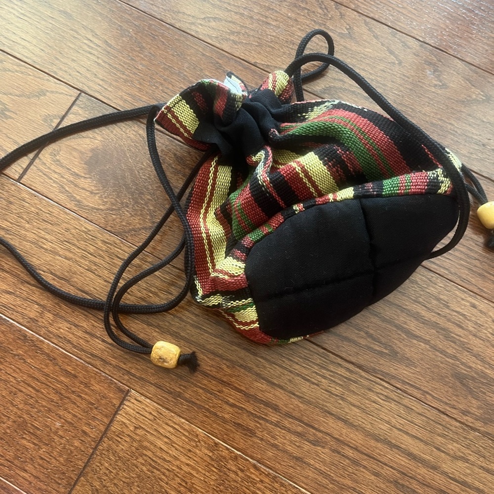 Striped Multicolor Drawstring Bag - Picture 4 of 5